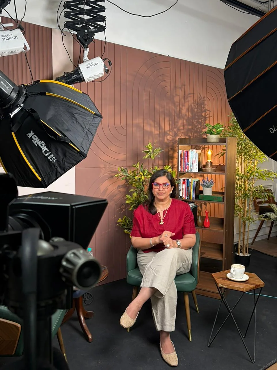Richa Hora during a studio session